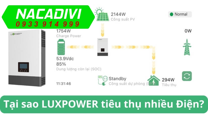 Tại sao Inverter Luxpower tiệu thụ Điện nhiều?