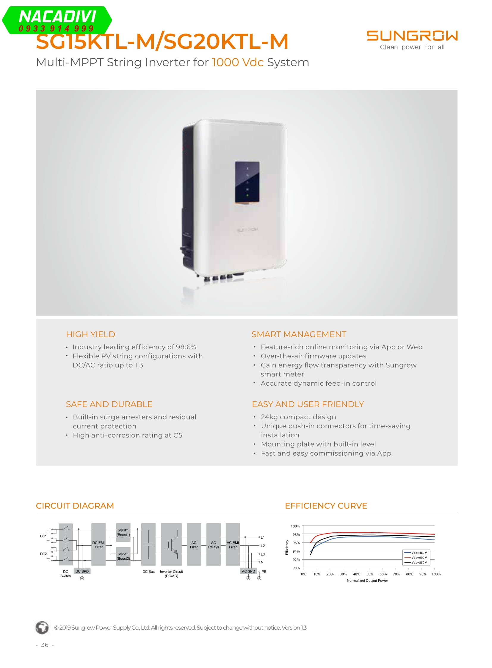 inverter sungrow 15kw