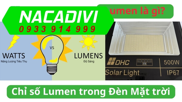 Lumen trong Đèn năng lượng mặt trời