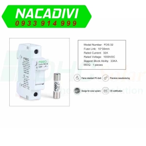 Cầu Chì DC 1000V 15/32A Điện Mặt Trời